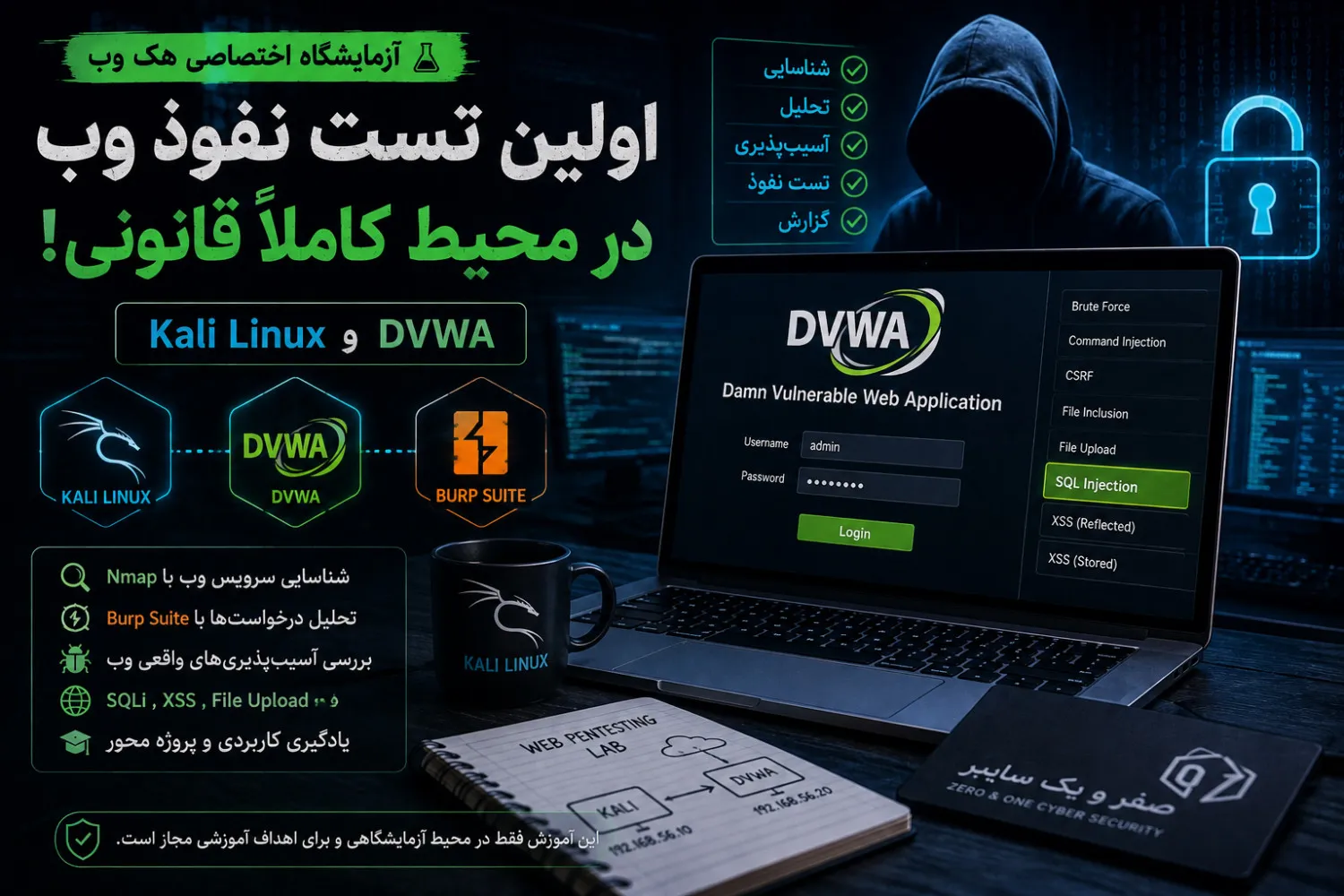 ساخت آزمایشگاه هک وب با Kali Linux و DVWA